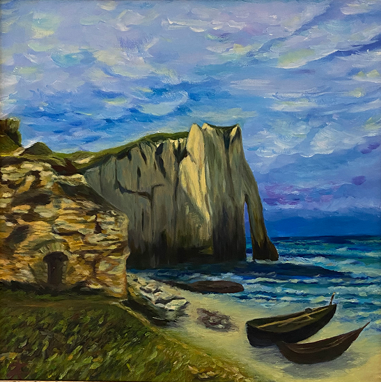 The Cliffs of Étretat After the Storm.” Gustave Courbet reproduction